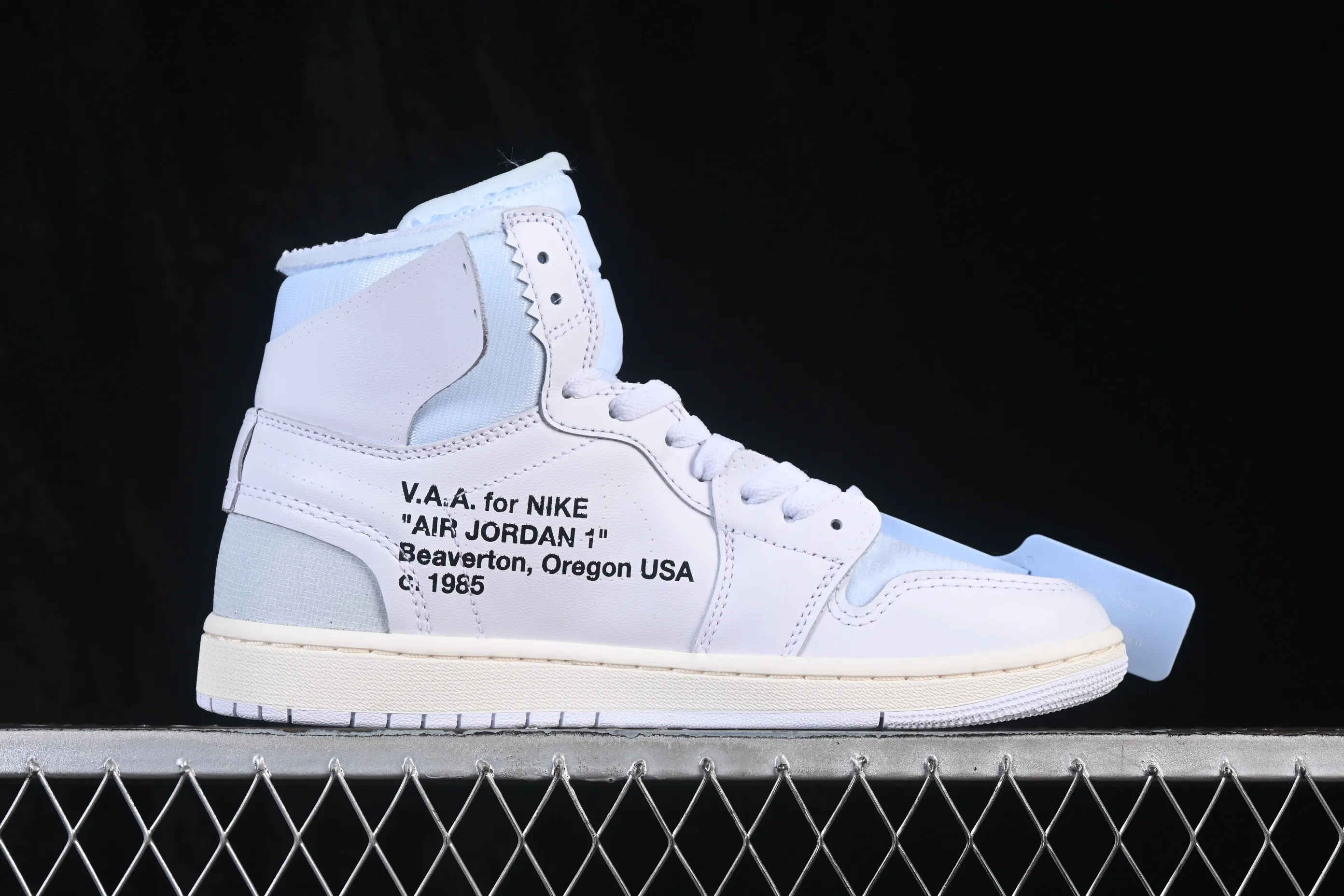All categories Air Jordan Jordan series basketball shoes Air Jordan 1 High OG version Off White x Air Jordan OW AJ1 Joe 1 joint white high-top basketball shoes AA3834-100